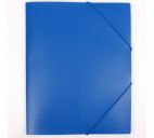 Папка на резинке А4 33мм пластиковая синяя, 500мкм, до 300л