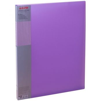 Папка с боковым зажимом п/прозр фиолетовая 0,7мм