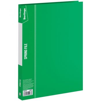 Папка-скоросшиватель с карманом зелёная, 17мм, 700мкм