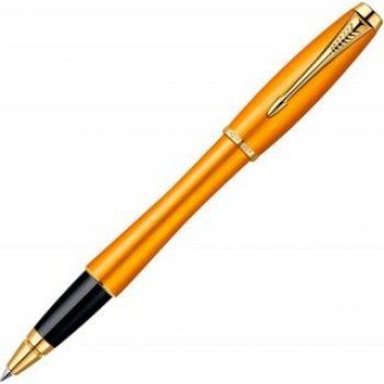 Ручка роллер "Parker Urban Premium Mandarin Yellow" чёрная, 0,5мм