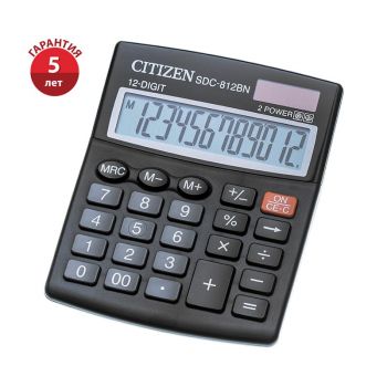 Калькулятор "Citizen SDC-812BN" 12разр.