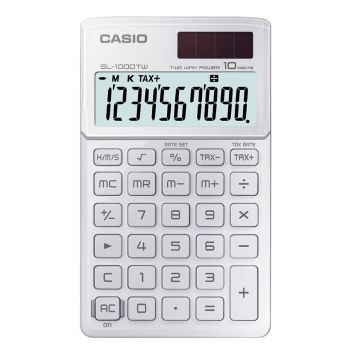 Калькулятор настольный CASIO GR-12-W (209х155 мм), 12 разрядов, двойное питание, черный, европодвес,