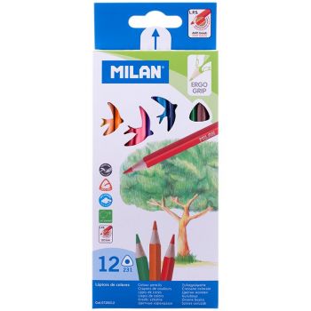Карандаши 12цв."Milan 231" трёхгранные