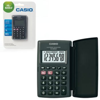 Калькулятор "Casio HL-820LV-BK-S" 8 разр., питание от батареи