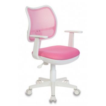 Кресло CH-W797/PK/TW-13A розовое белый  пластик