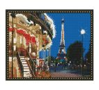 Алмазная мозаика "Вечерний Париж" 40х50см