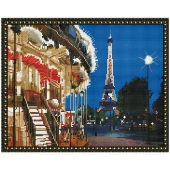 Алмазная мозаика "Вечерний Париж" 40х50см
