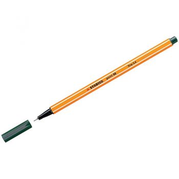 Ручка капиллярная тёмно-зелёная "Stabilo"