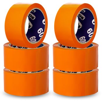 Скотч оранжевый 50ммх66м "Unibob 600" 45мкм.