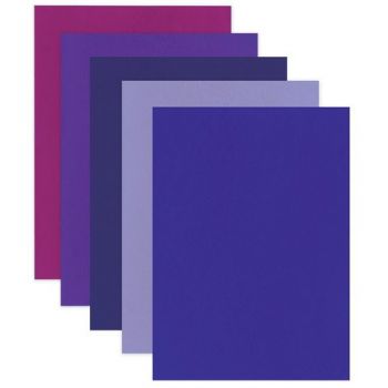 Цветной фетр А4 толщ. 2мм, оттенки фиолетового