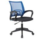 Кресло Helmi HL-M95 R (695) "Airy", спинка сетка синяя/сиденье ткань TW чёрная