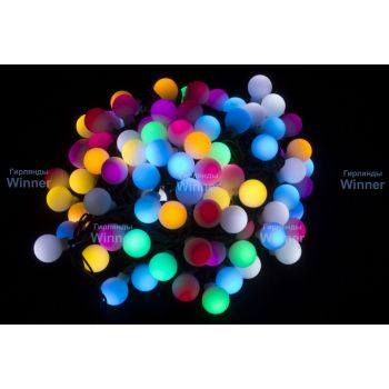 Гирлянда "Нить-Шарик" 1,7см, 100 Led, 10м