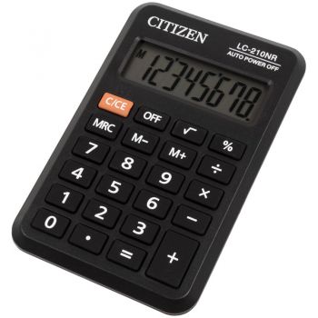 Калькулятор "Citizen LC-210NR" 8разр.черный.