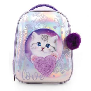 Рюкзак "Ergonomic. Glamour kitten" 37х29х17см 2 отд., на молнии