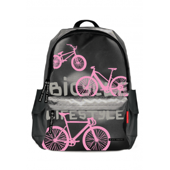 Рюкзак чёрный "Велосипеды 2"