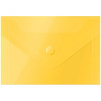 Конверт на кнопке А7 "OfficeSpace" жёлтый 150мкм