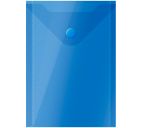 Конверт на кнопке А6 "OfficeSpace" полупрозрачный синий 150мкм