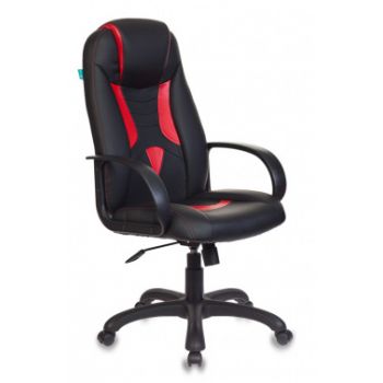 Кресло геймера VIKING-8N/BL-RED, PL, экокожа черный/красный(до 180кг)