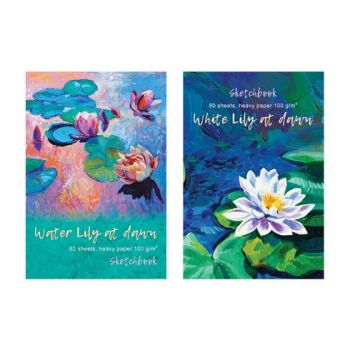 Скетчбук А5 80л. "Water lily"