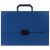 Портфель пластиковый 7 отделений "Staff" синий, индексные ярлыки