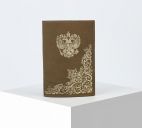 Обложка д/паспорта "Народная" кожа оливковая