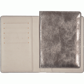 Обложка д/паспорта "deVente Voyager" 10х14см серебряная