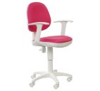 Кресло CH-W356/AXSN/15-55 розовое,белый пластик
