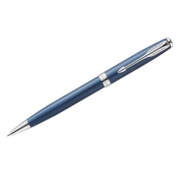 Ручка шар. "Parker Sonnet Secret Blue Shell" хром, синий лак