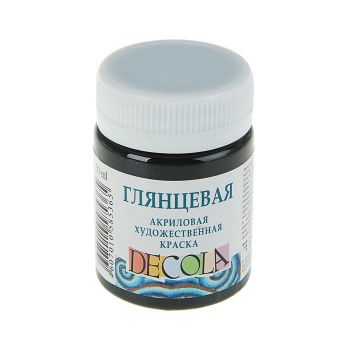 Акрил. Чёрный глянцевый 50мл "Decola"
