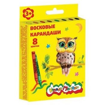 Карандаши восковые "Каляка-Маляка" 8цв. 3+