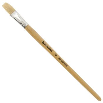 Кисть из щетины плоская №12 "Brauberg"