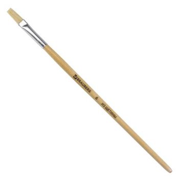Кисть из щетины плоская №6 "Brauberg"