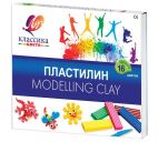 Пластилин 16цв. 320г "Детство" со стеком