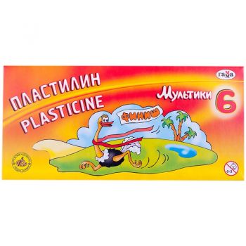 Пластилин 6цв. 120г"Мультики" со стеком
