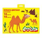 Цветная бархатная бумага 10цв. 175ммх250мм 3+