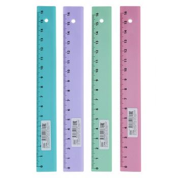 Линейка 16см пластиковая цвета Прованса