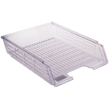 Лоток горизонтальный с пазами прозрачный