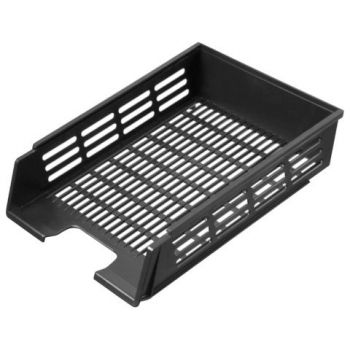 Лоток горизонтальный с пазами чёрный