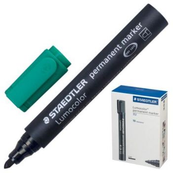 Маркер перманентный зелёный "Staedtler" 2мм