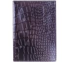 Обложка д/паспорта OfficeSpace кожа тип2 чёрный крокодил