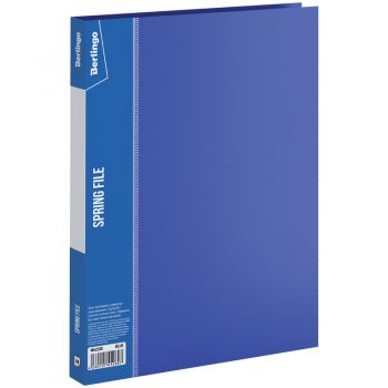 Папка-скоросшиватель с карманом синяя, 17мм, 700мкм