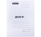 Папка-скоросшиватель "Дело" А4 белая мелованная