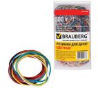 Резинки банковские "Brauberg" 500г, 60мм, цветные