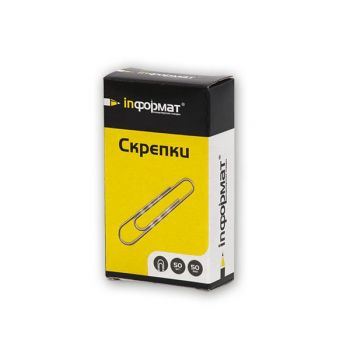 Скрепки 50мм 50шт. "inFORMAT" гофрированные