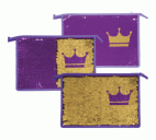 Папка д/тетрадей А4 "deVENTE. Crown" ширина 100мм, двустор. пайетки, молния сверху