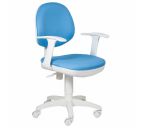 Кресло CH-W356 голубое, белый пластик