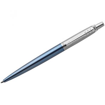 Ручка шар. "Parker Jotter" хром, голубой металлик