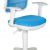 Кресло CH-W797/LB/TW-55 светло-голубое белый пластик