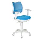 Кресло CH-W797/LB/TW-55 светло-голубое белый  пластик