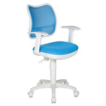 Кресло CH-W797/LB/TW-55 светло-голубое белый пластик